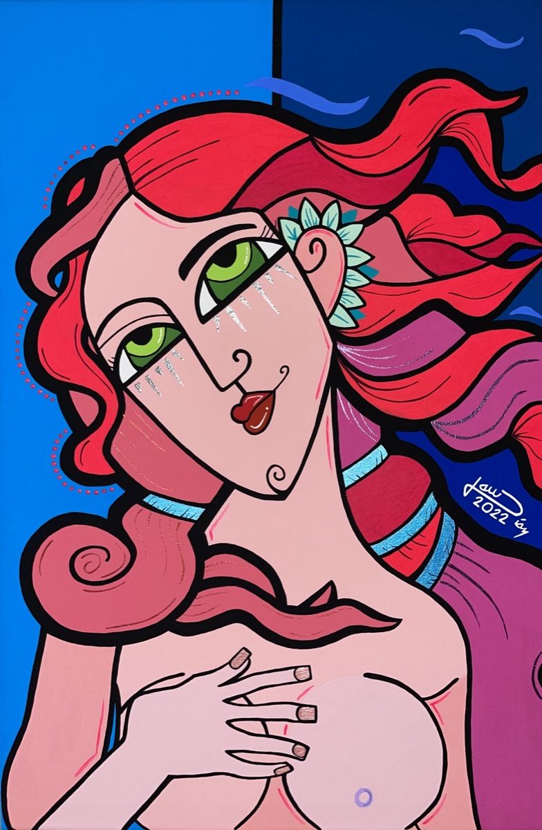 El cuadro de Venus, pintado por Javi Díaz, del que salen los colores y el nombre de Venara